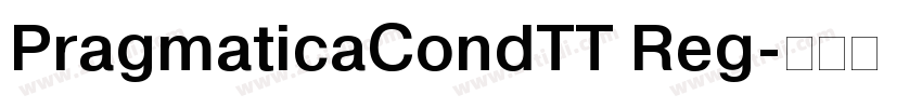 PragmaticaCondTT Reg字体转换